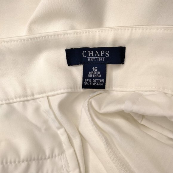 CHAPS Ladies Size 16 White Slim Fit Capri Pants – NEW - Picture 8 of 10